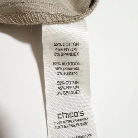 Chicos Classic Flat Front Ankle Pants - Picture 7 of 9